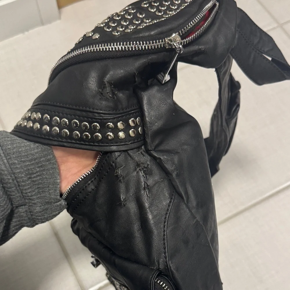 Black Studded Crossbody Bag - Picture 10 of 12